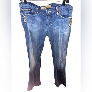 Embellished Blue Boyfriend Jeans